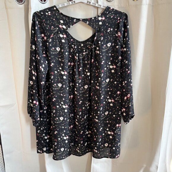 Rue Plus Dress Womens Size 3X Floral Whimsigoth Lightweight Boho Western 18754 - Picture 2 of 8